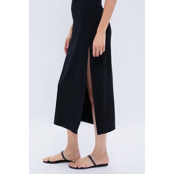 LESET Black Rio Side Slit Skirt Size XL NWT Retail $260 Tuckernuck - Picture 4 of 8